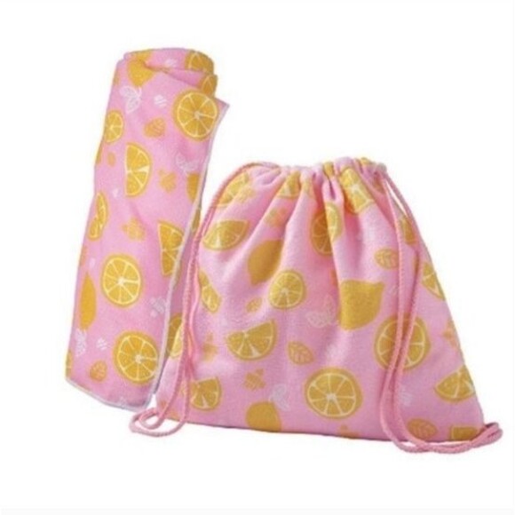 Ulta Beauty Beach Towel + Drawstring Backpack 2 in 1 Terry Cloth Beach Pool NEW - Picture 1 of 5